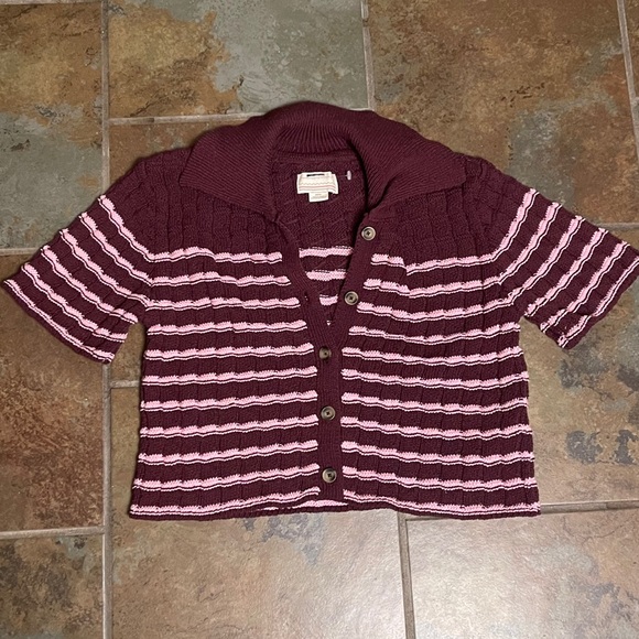 NWOT UO Kimchi Blue Oliver Button Down Polo Sweater - Picture 5 of 7